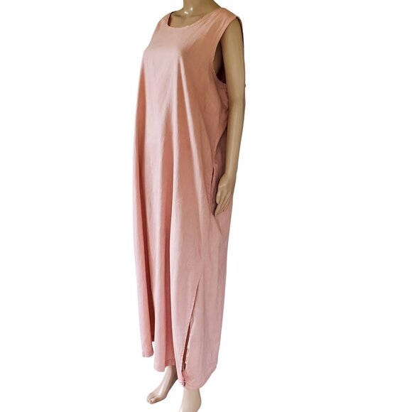 NEWPORT NEWS 2 Pc Jumper Dress Shacket Set Women's Plus 2X 20W Mauve/Light Brown - Picture 5 of 14